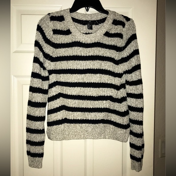 H&M Cable knit Sweater Striped Sweater Scoop neck Small - Picture 1 of 5